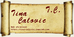 Tina Ćalović vizit kartica